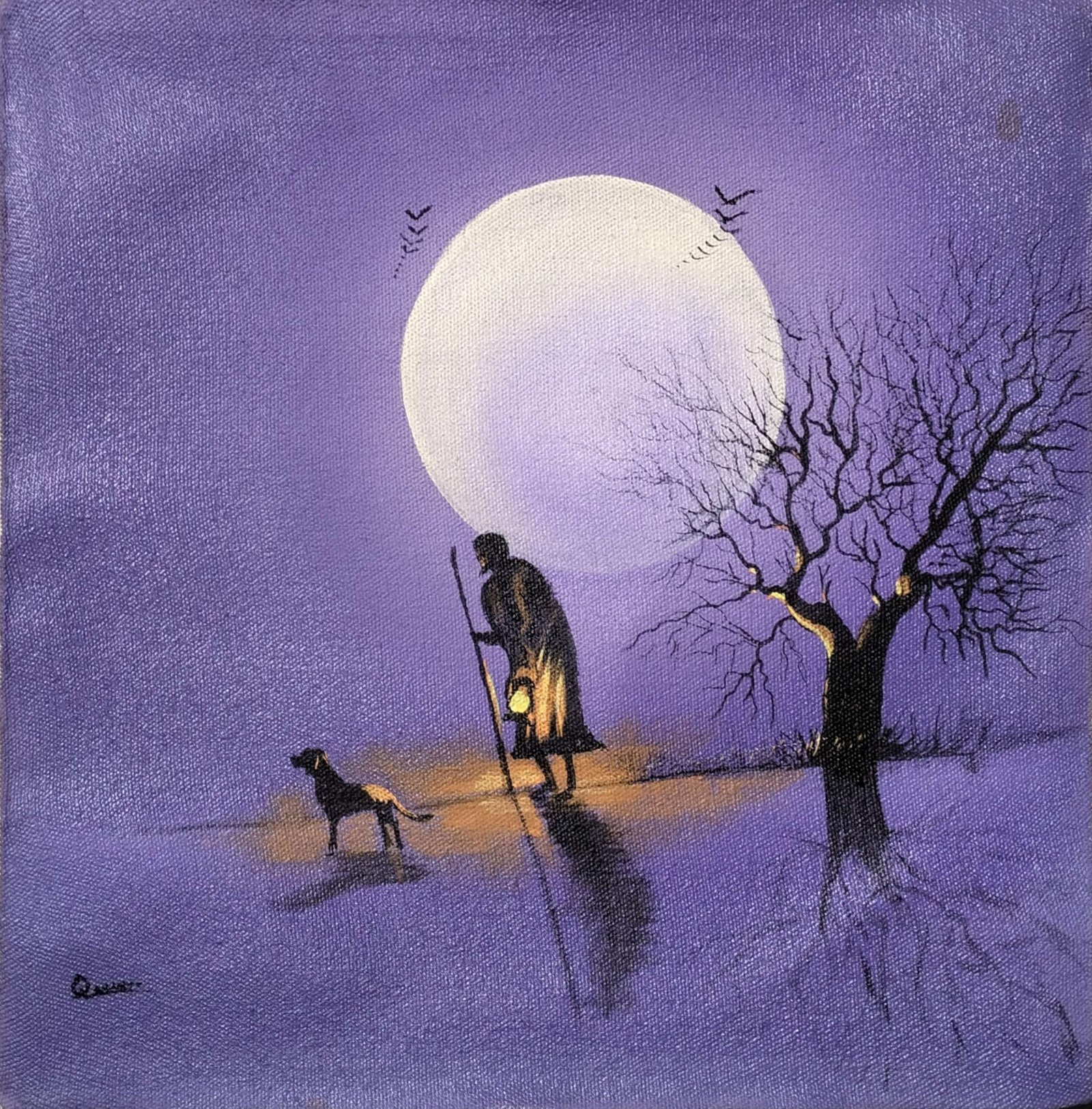 moonlit journey painting