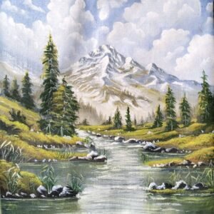 Canvas Landscape Oil Painting – 12 x 12 Inches