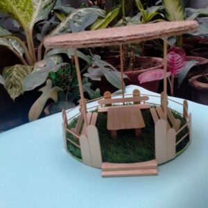 Miniature Wooden Gazebo – Handmade Home Décor
