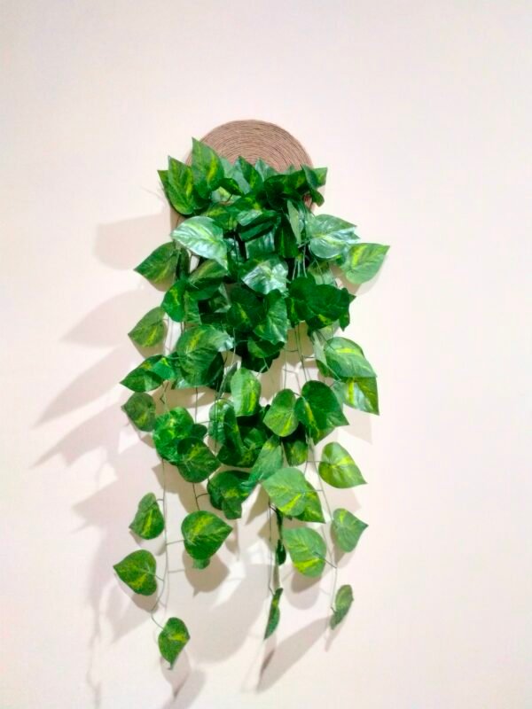 Jute Thread Wall Hanging Adorned with Green Vines - Image 2